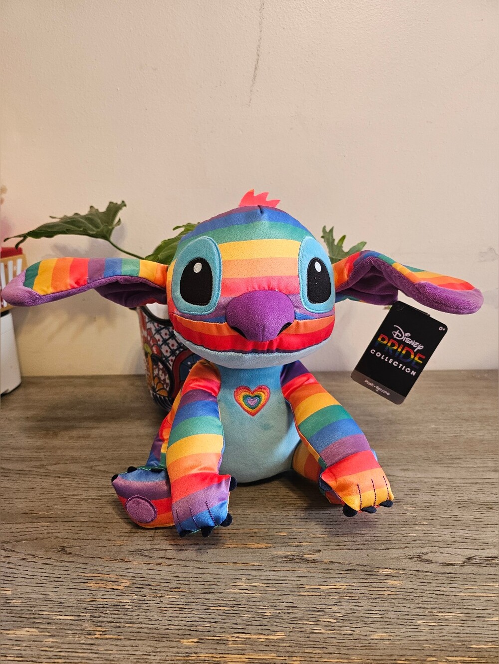 Disney Parks Stitch Plush Lilo & Stitch 12 1/2'' Pride Collection New With Tag